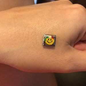 Italian Charm Bracelet Italy Bandana Happy Face